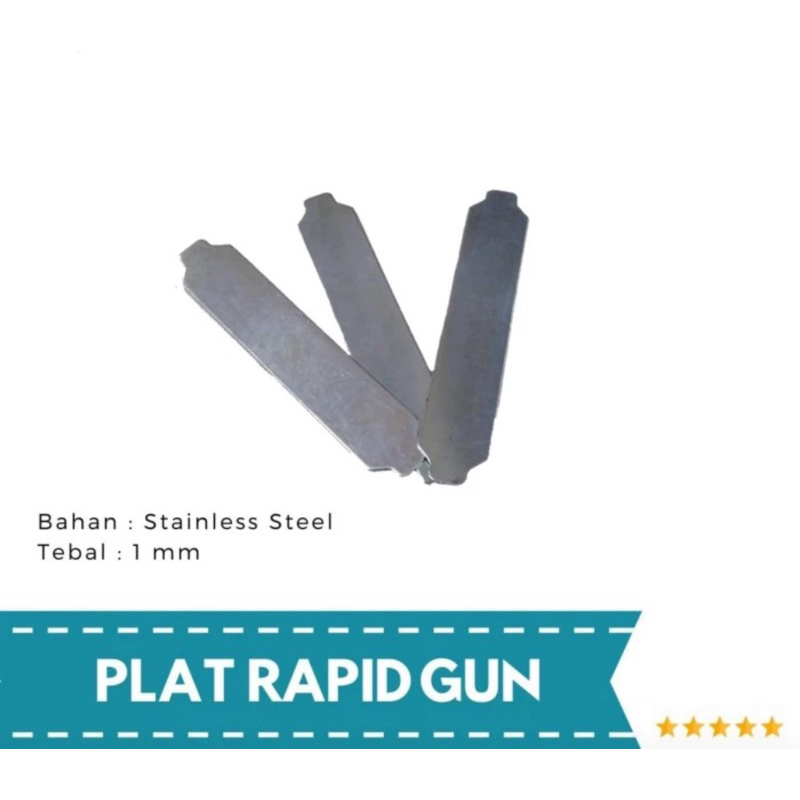 

Plat / Lidah staples Rapid Gun R23 (stainless steel) - isi 3 pcs