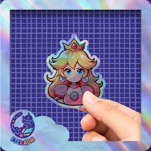 

Stiker Hologram Game Super Mario Princess Peach 2