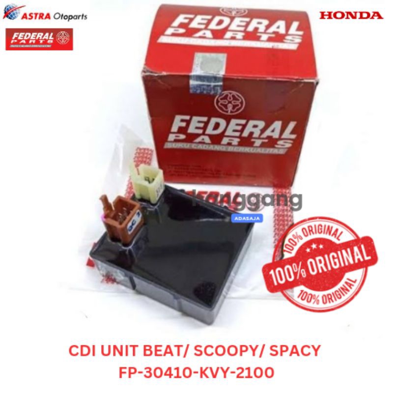 CDI Unit Motor Matic Honda Beat Karbu Scoopy Spacy Ori Federal KVY