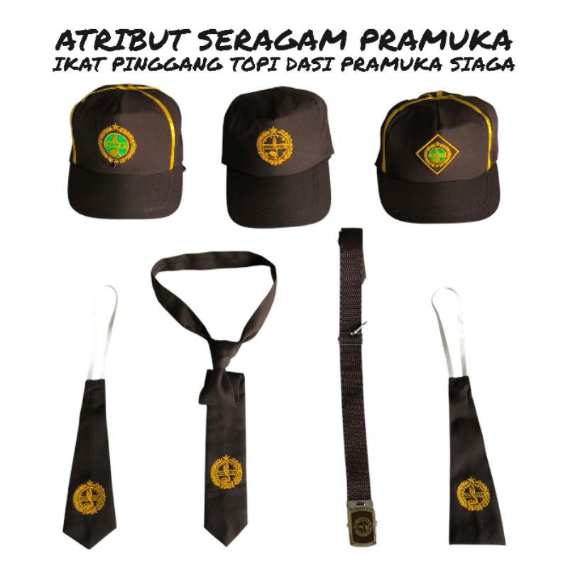 TOPI SIAGA BORDIR PUTRA PUTRI ATRIBUT PRAMUKA