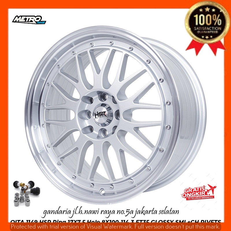 VELG PELEK RACING R17 RING 17 SAMLONG STYLE UNTUK MOBIL SIGRA AVANZA XENIA BRIO JAZZ FREED DLL