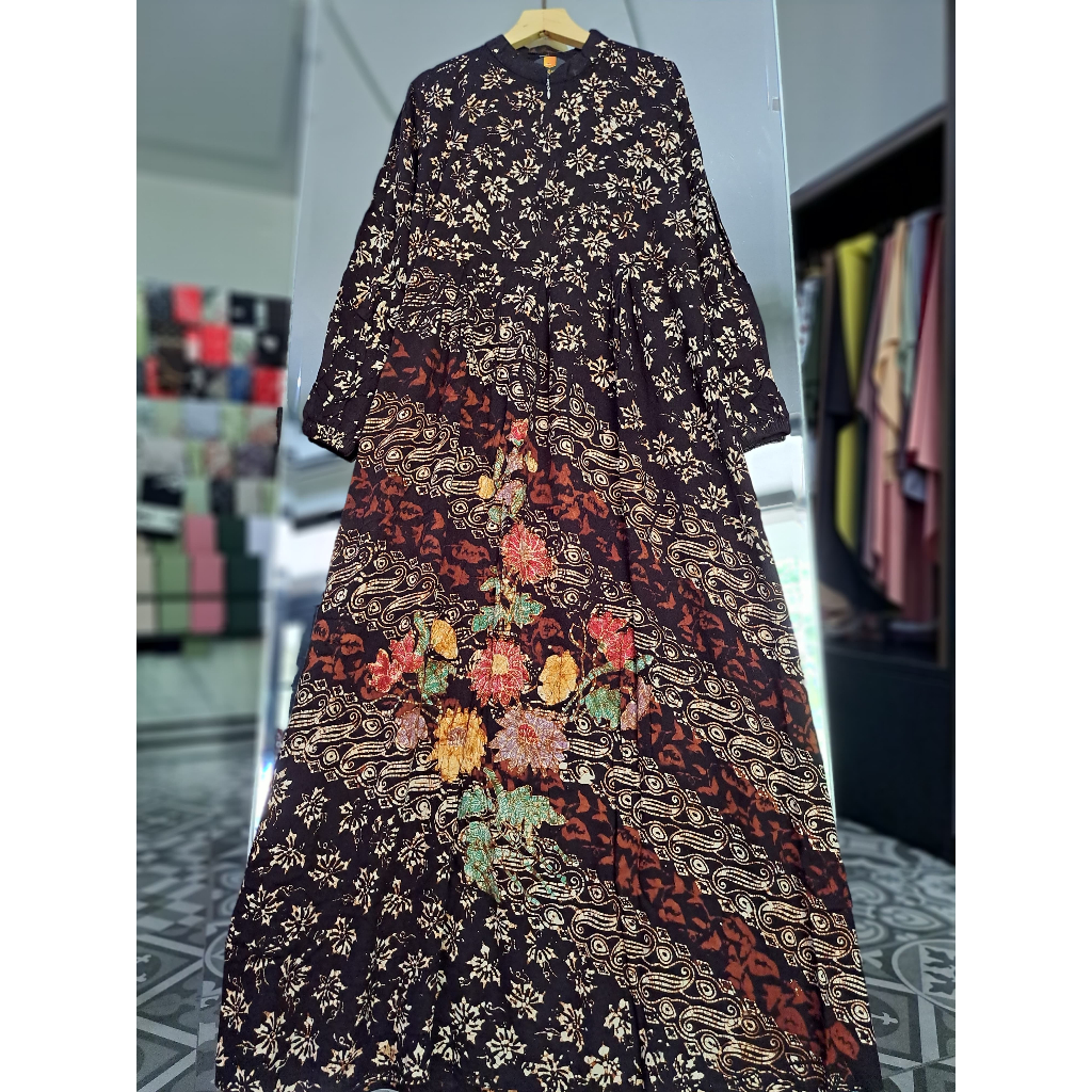 Gamis Jumbo Batik Sogan Sultan BeeBatik Pekalongan