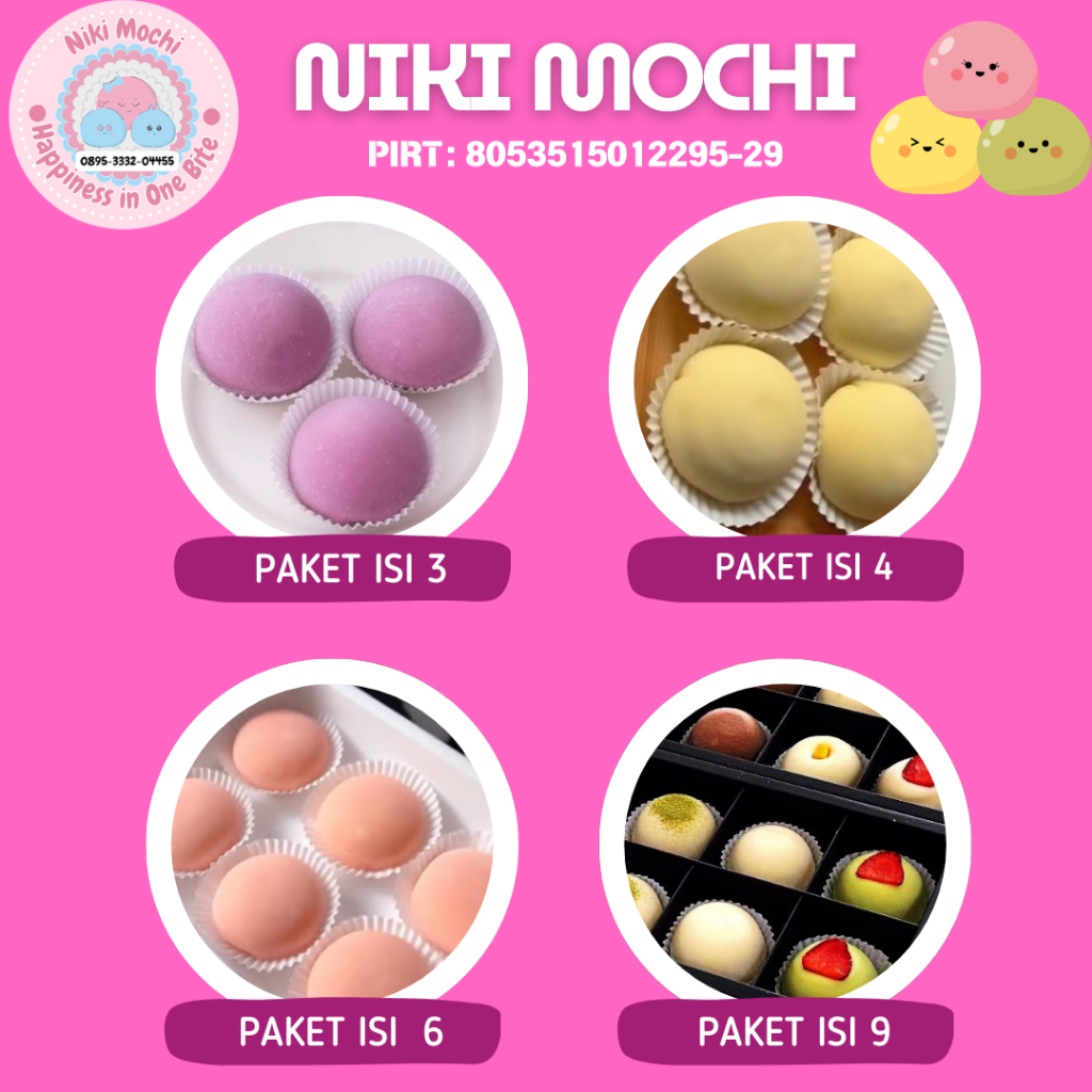 

Paket Kue Mochi Homemade Lembut Kenyal, Mix Rasa