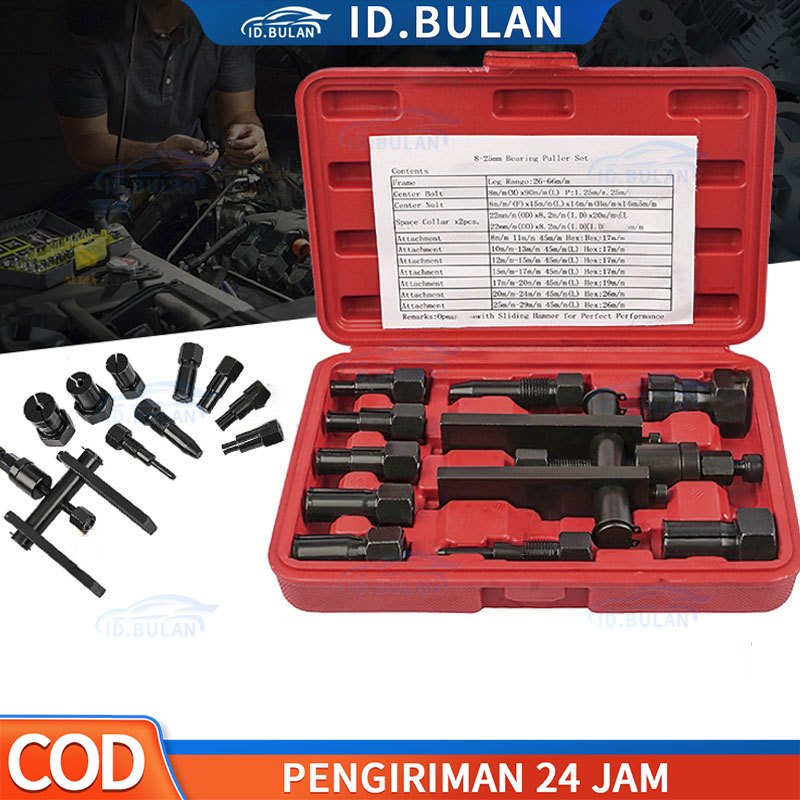 10pcs Tracker bearing Puller Set Treker Pencabut Bearing Set Treker Cabut Bearing Dalam Treker Pembu