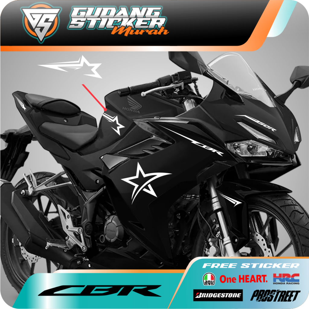 STIRIPING CUTTING HONDA CBR 150 RACING GUDANG STIKER CBR RR LIS STARS