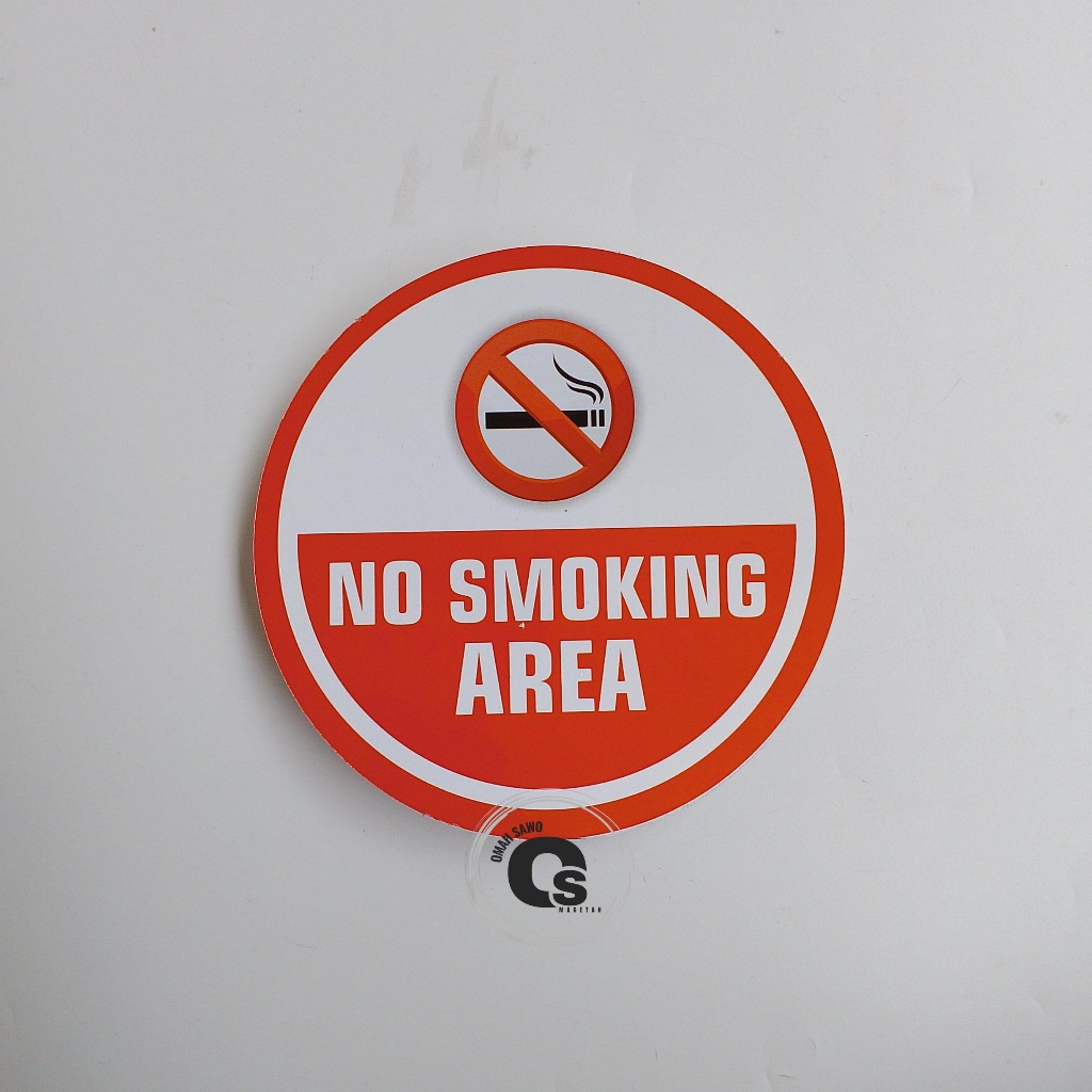 

Stiker No Smoking Area - Area Tanpa Rokok - Stiker Vinyl Bulat