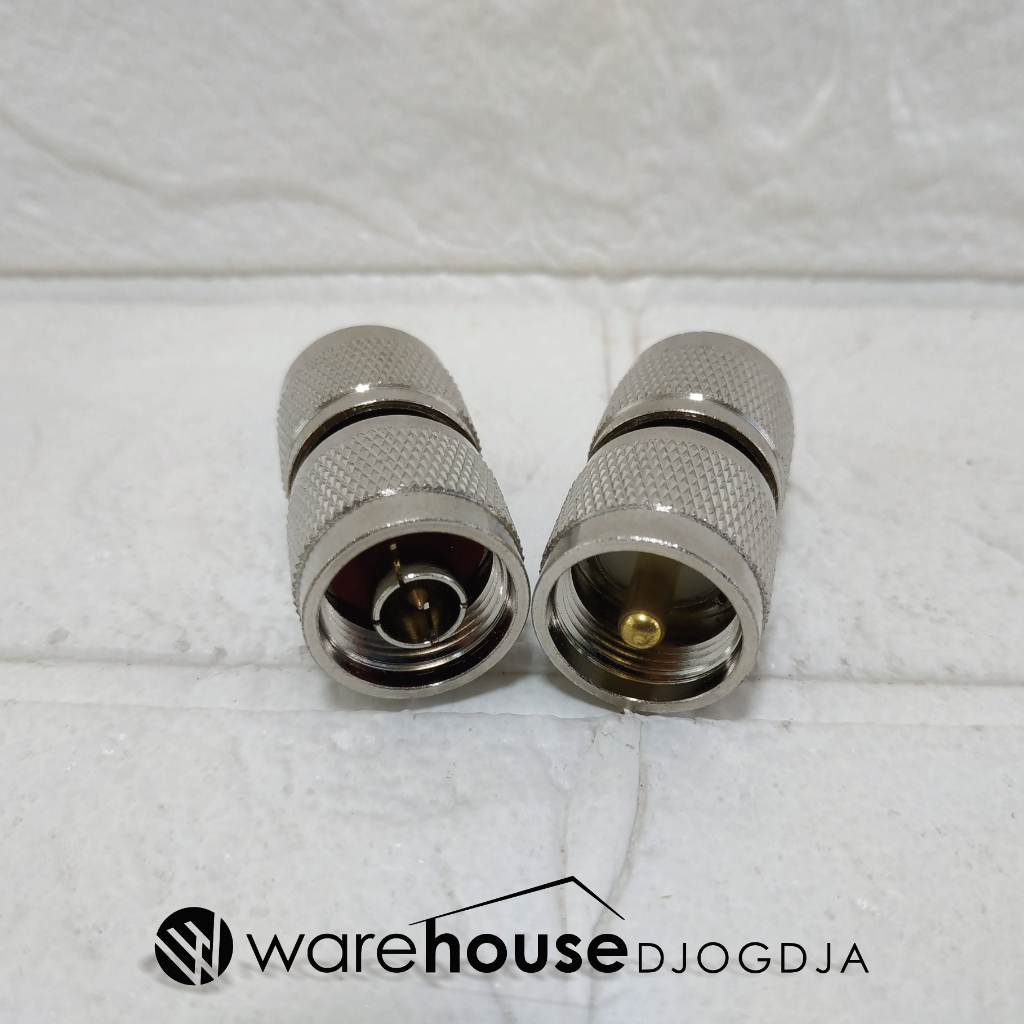 Konektor I PL MALE to N MALE. Cocok buat menyambung perangkat HT, RIG ke Boster, Antena Dll