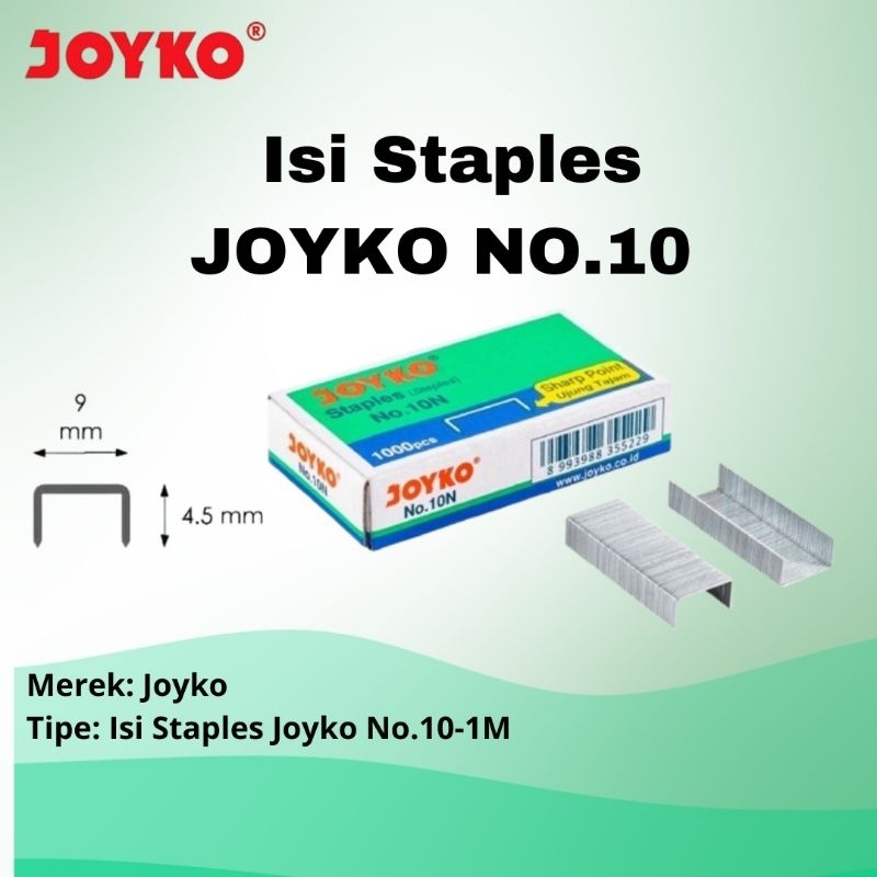 

Isi Staples NO.10 Joyko (1 pak 20 Kotak)