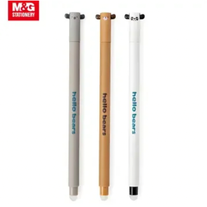 

M&G Hello Bear Stick Erasable gel Pen 0.5mm Blue ink [Per 1 Pulpen]