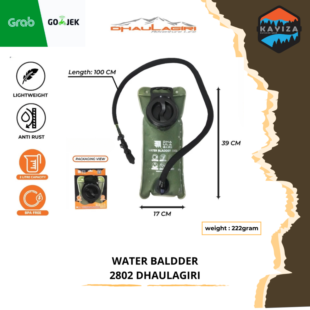Dhaulagiri Water Bladder Dhaulagiri Wb-2802 - Kantong air minum water bladder dhaulagiri 2 liter cam