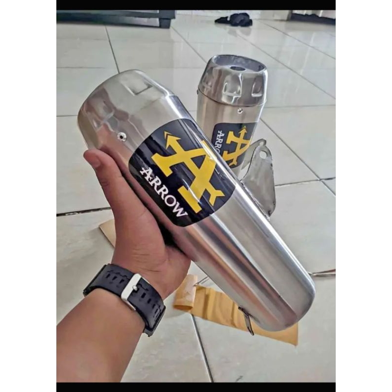 knalpot ZX25R arrow pro race fullsistem chrome