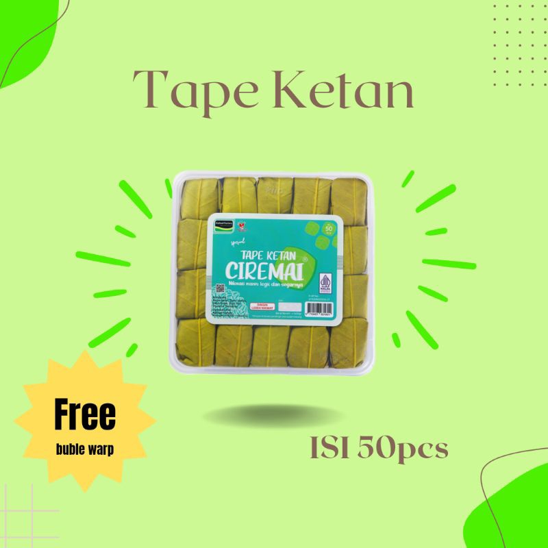 

TAPE Ketan Daun Jambu Terenak dan Termurah isi 50 pcs (FREE BUBBLE WARP)