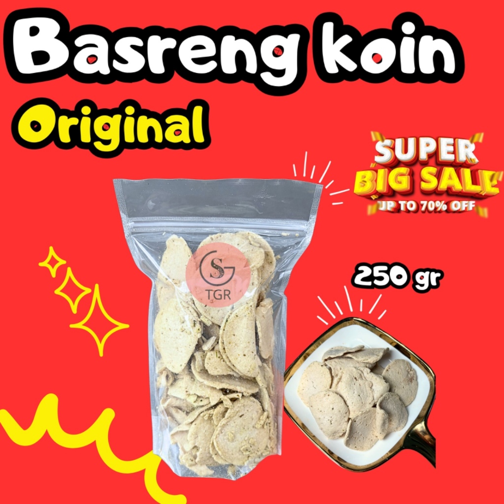 

Keripik Basreng Pipih/ Basreng Koin Original Gurih 250gr