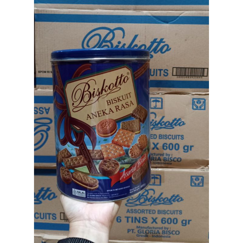 

Biskotto assorted tin 6X600gr