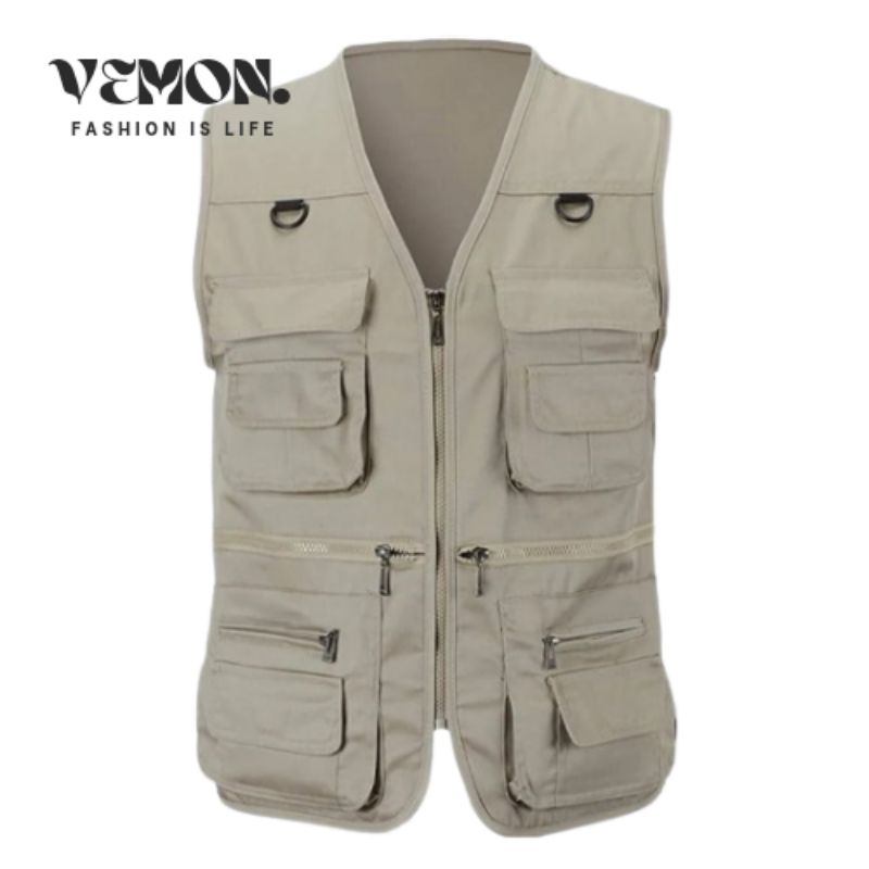 VEMON BRAND. | Rompi Banyak Saku Rompi Pria Casual Rompi Outdoor Rompi Outer Rompi Motor Rompi Gunun
