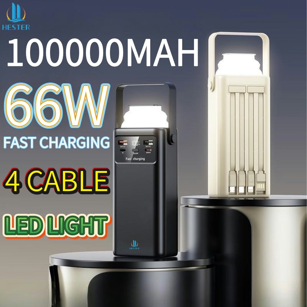 HESTER power bank 100000mah power bank 100000mah led power bank original 100% fast charging power ba