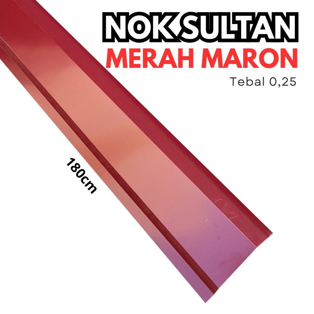 Nok / Prabung Lancip/Segitiga Genteng Metal Merah Maron 1.8m Gobi Roof