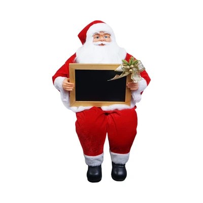 Noelle 60 Cm Patung Boneka Santa Miniatur Dekorasi Natal Christmas Santa Sitting & Board