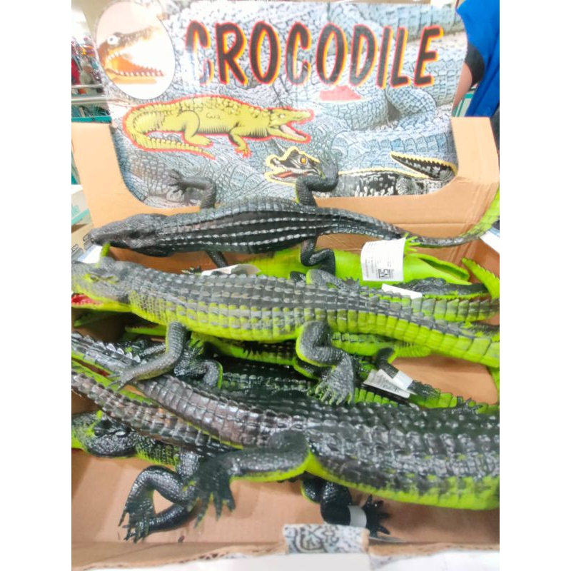 (GOLDEN TOYS) MAINAN BUAYA KARET BUAYA HIJAU KARET BISA BUNYI - CROCODILE BUNYI KARET - BUAYA CIT CI