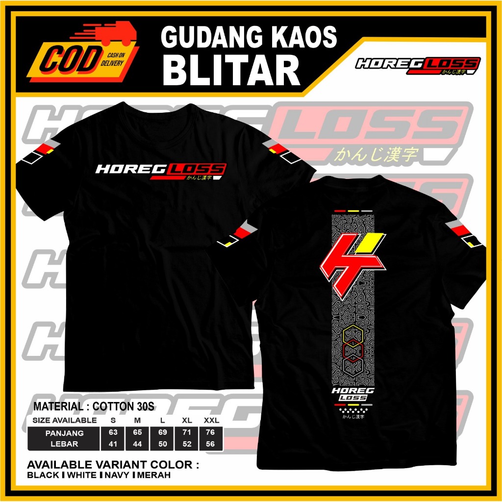 Kaos polos jumbo HOREG LOSS Kaos operator sound system Baju big size Bahan katun atasan cewek cowok 