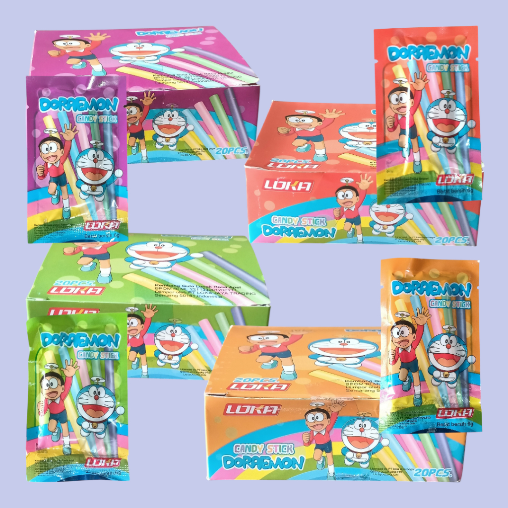 

Permen Stick Jelly Doraemon Aneka Rasa Stroberi, Anggur, Apel dan Jeruk 6gr [20 pcs/box]