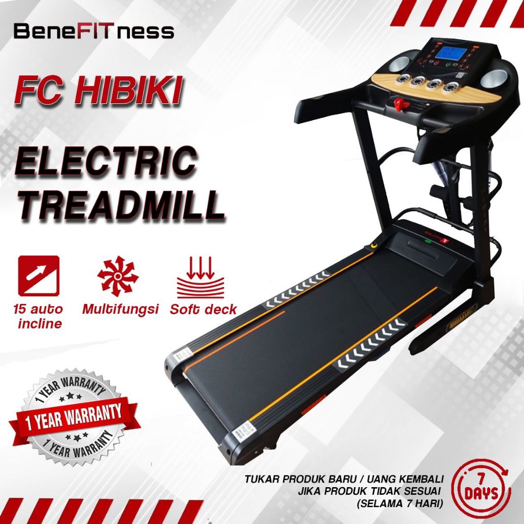 treadmill elektrik FC HIBIKI alat fitnes olaharga lari fitness