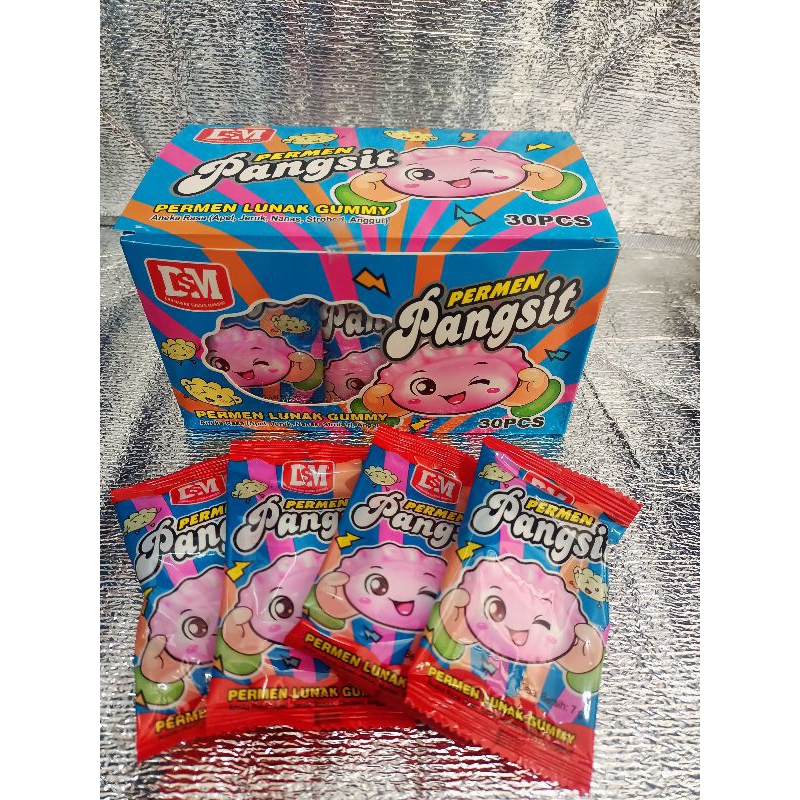 

permen pangsit permen lunak gummyrasa buah 1 box isi 30 pcs