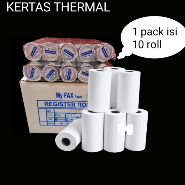 

KODE MJHFQ Kertas Thermal Edc 58x4mm Paket 2 Roll