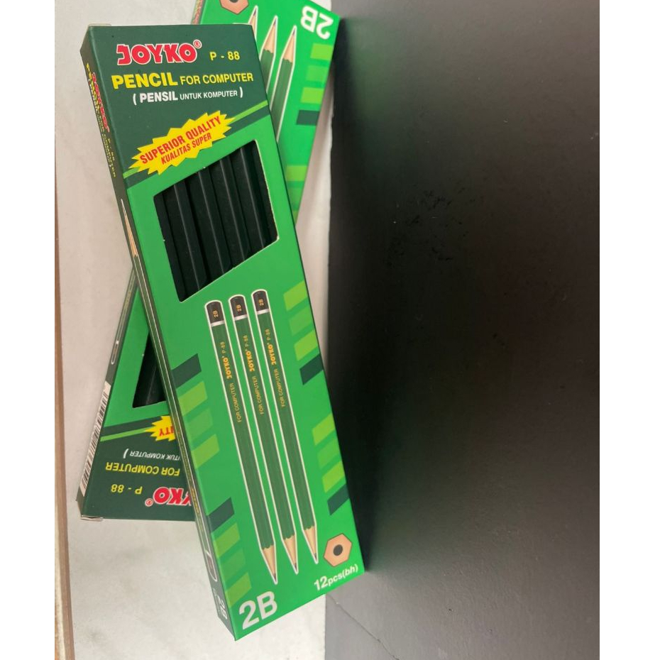 

{1 Lusin 12pcs} Pensil 2B Joyko P-88 / Pensil Kayu P88 hijau - per pack