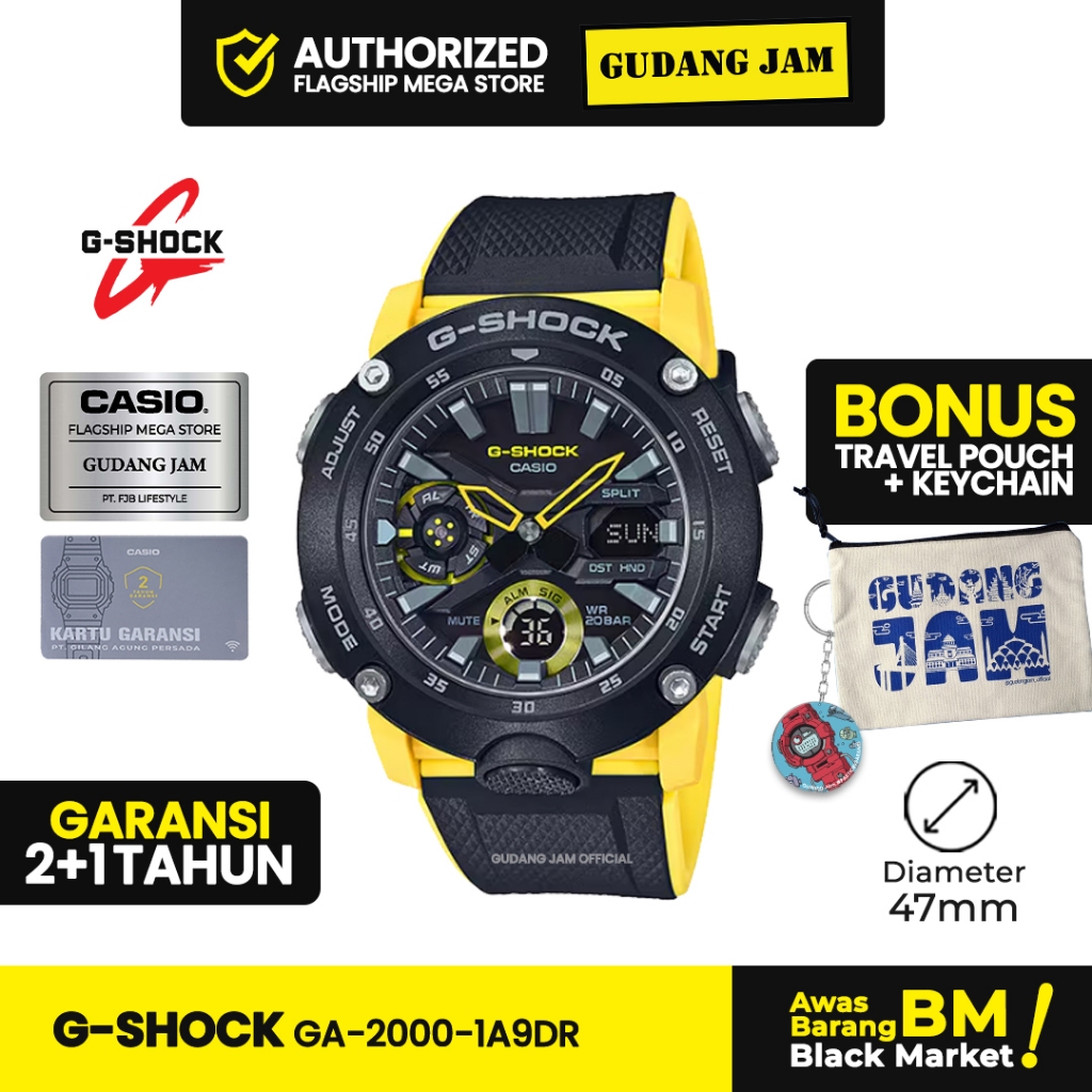 Jam Tangan G-Shock GA-2000-1A9DR GA-2000-1A GA-2000 GA2000 GA 2000