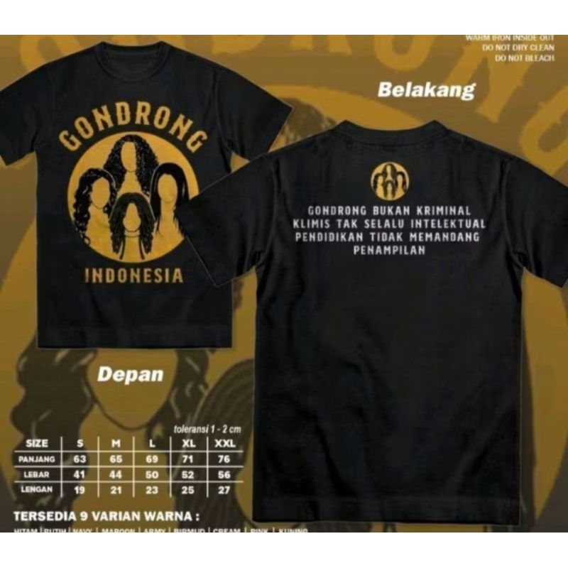 KAOS GONDRONG INDONESIA GONDRONG BUKAN KRIMINAL