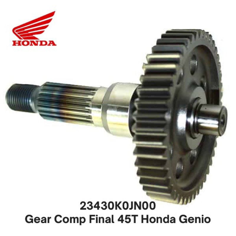 23430K0JN00/23430K1AN80 Gear Comp Final 45T Honda Genio,Scoopy K2fP