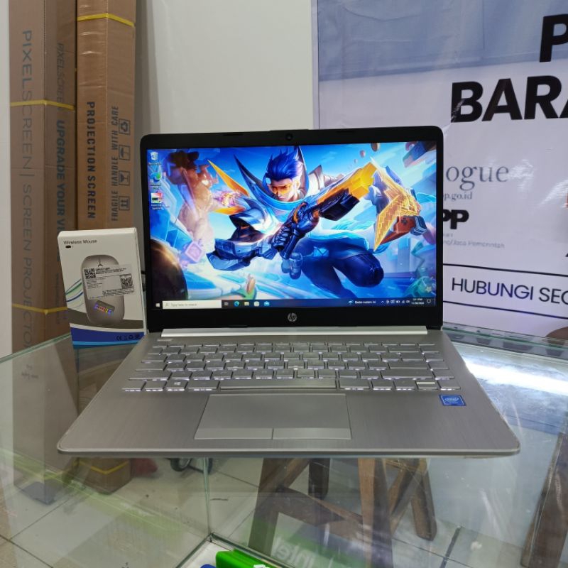 Laptop HP 14s-CF1046TU Intel Celeron N425U Ram 4 Gb Ssd 256 Gb Layar 14 Inch Win 10 Second