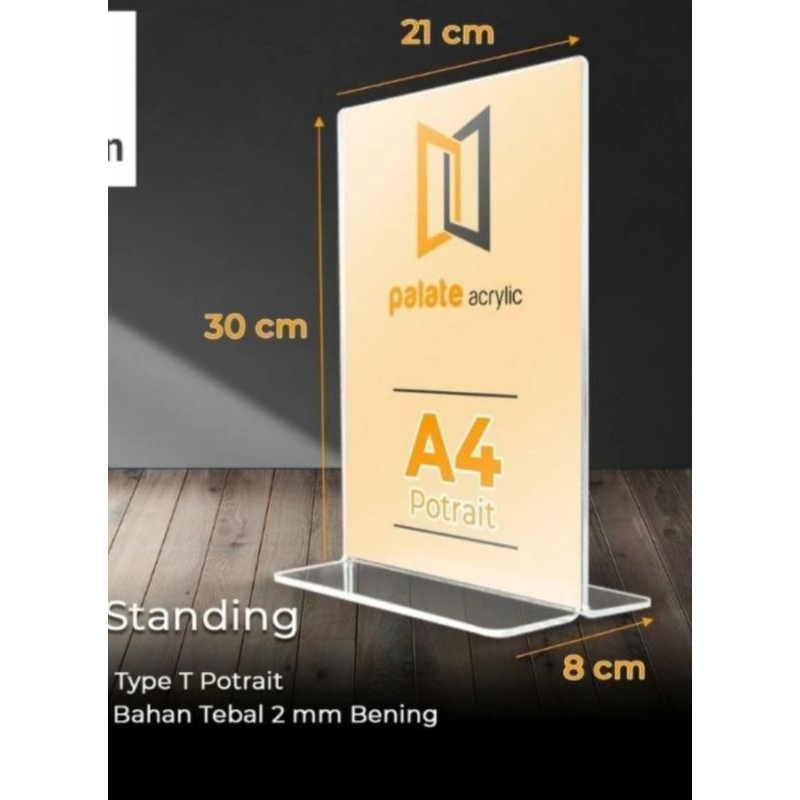 

akrilik tempat brosur A4|stand brosur counter hp A4 dua sisi