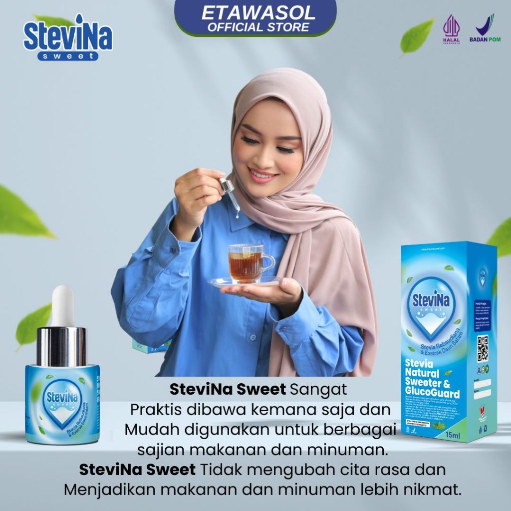 

Stevina Sweet Pemanis Alami 0Kalori Pengganti Gula Untuk Menjaga Berat Badan Ideal Kemasan 1 Botol 15ml