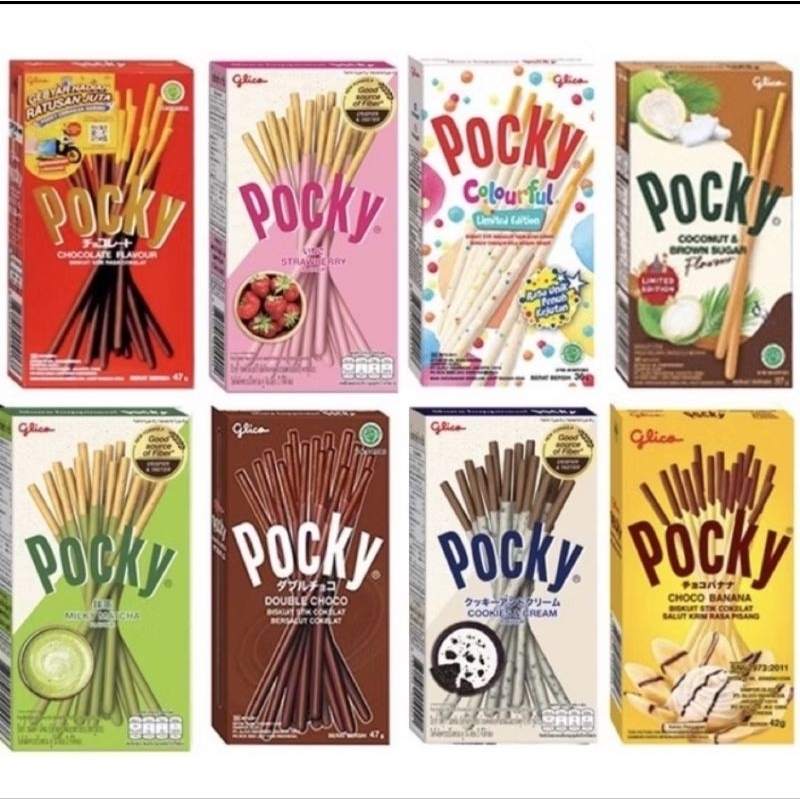 

Glico pocky 47gram/biskuit coklat Pocky stroberi dan lain lain