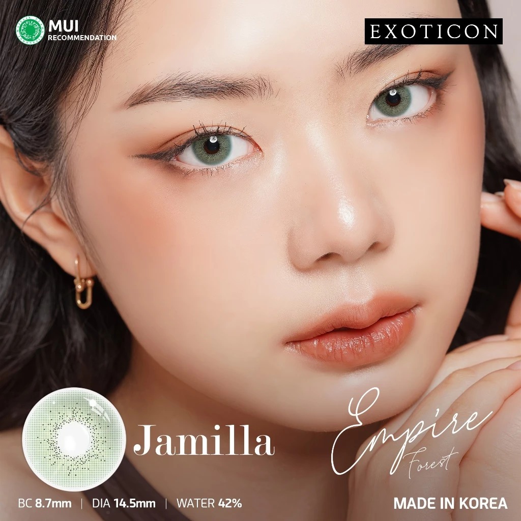 SOFTLENS JAMILLA EMPIRE FOREST GREEN 14.5 MM ( -0.50 S/D -6.00 )