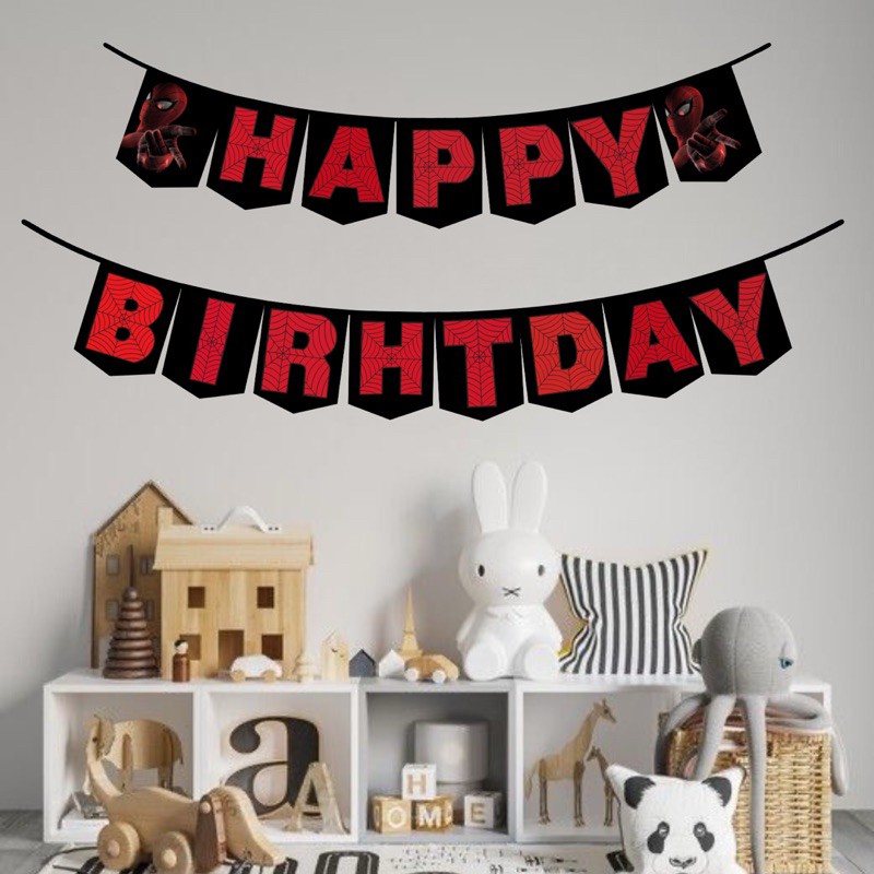 CUSTOM BACKDROP BANNER HAPPY BIRTHDAY SPIDERMAN