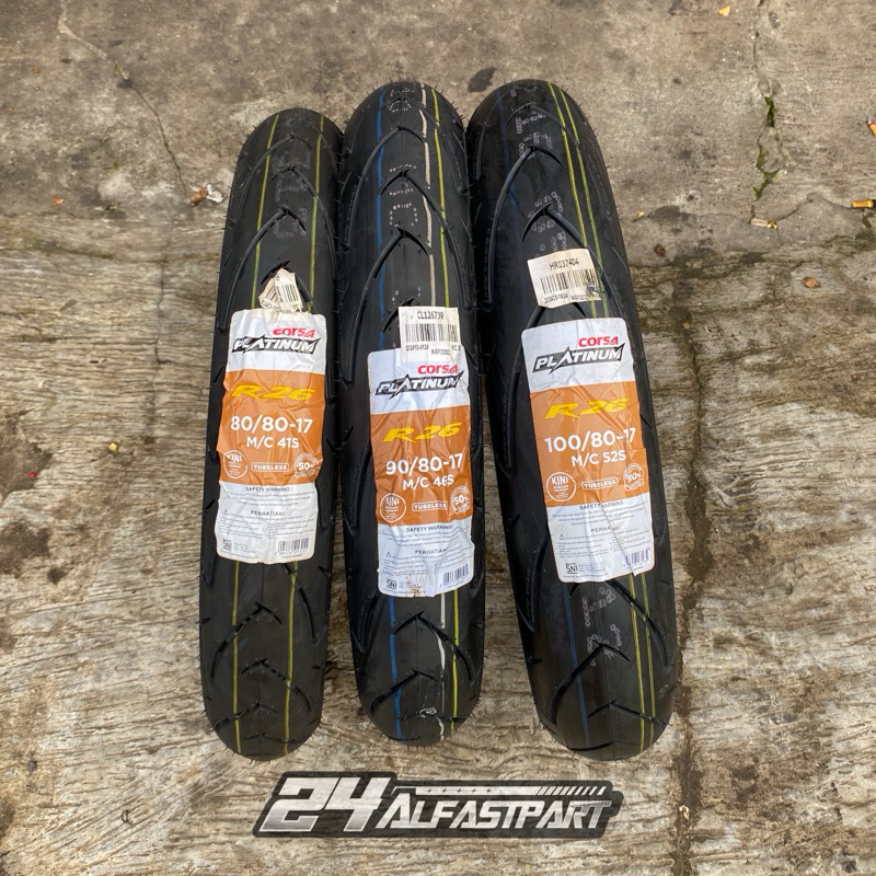 Ban Corsa R26 80/80 90/80 100/80 ring 17 medium compound Tubeless