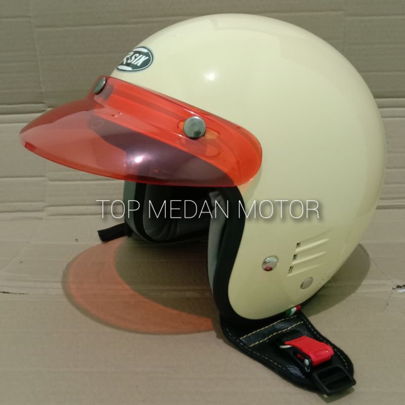 HELM R-SIX RETRO BOGO PEANUT PET WARNA DEWASA