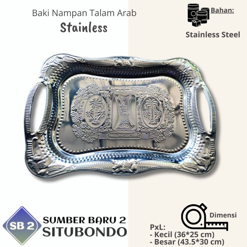 Nampan Baki Talam  Stainless Arab Calypso