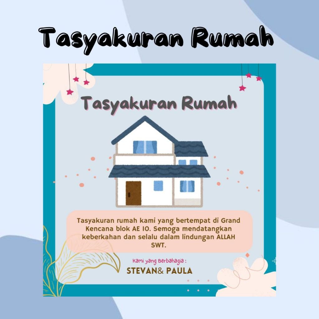 

(PAKET ISI 50PCS) Stiker Tasyakuran Rumah | Aesthetic Paling Murah !!