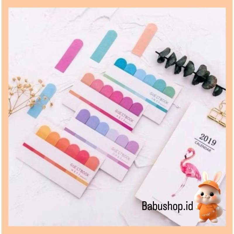 

BBS Lucu Kreatif Enam Warna Notes Untuk CatatanBelajar Siswa Stiker Stiker Indeks Gradien -MG