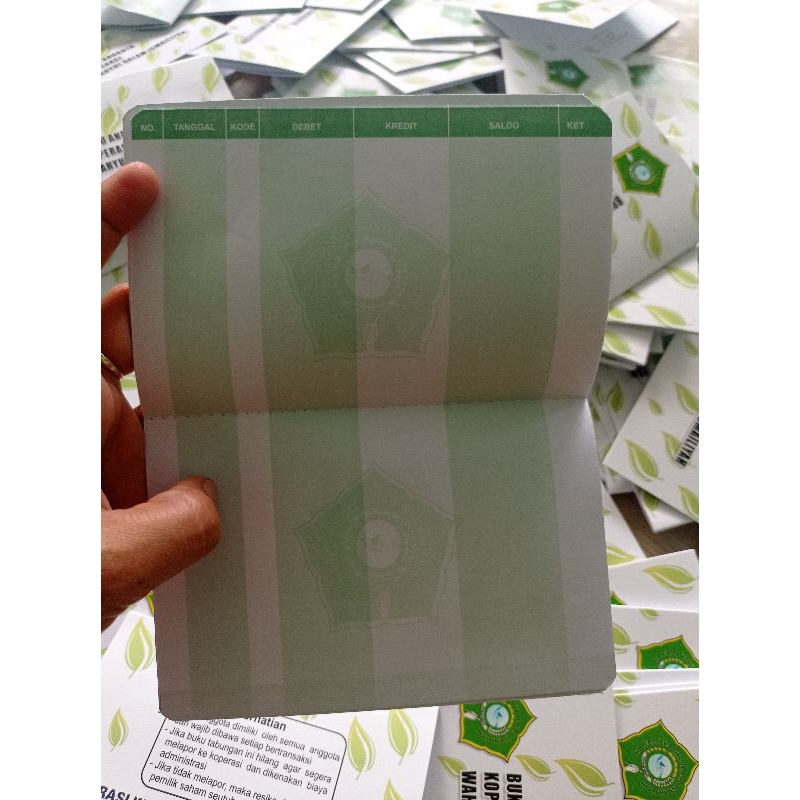 

Buku tabungan custom finishing jahit minim order 100
