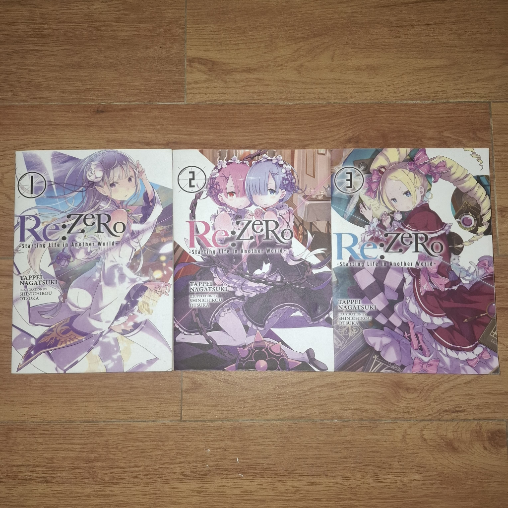 Light Novel: Re ZERO Starting Life in Another World Set 1-3 [Bahasa Inggris] (Preloved)