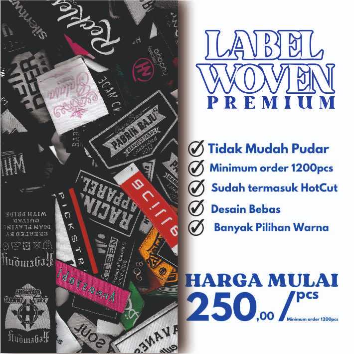 LABEL WOVEN PREMIUM - LABEL PAKAIAN - LABEL HIJAB