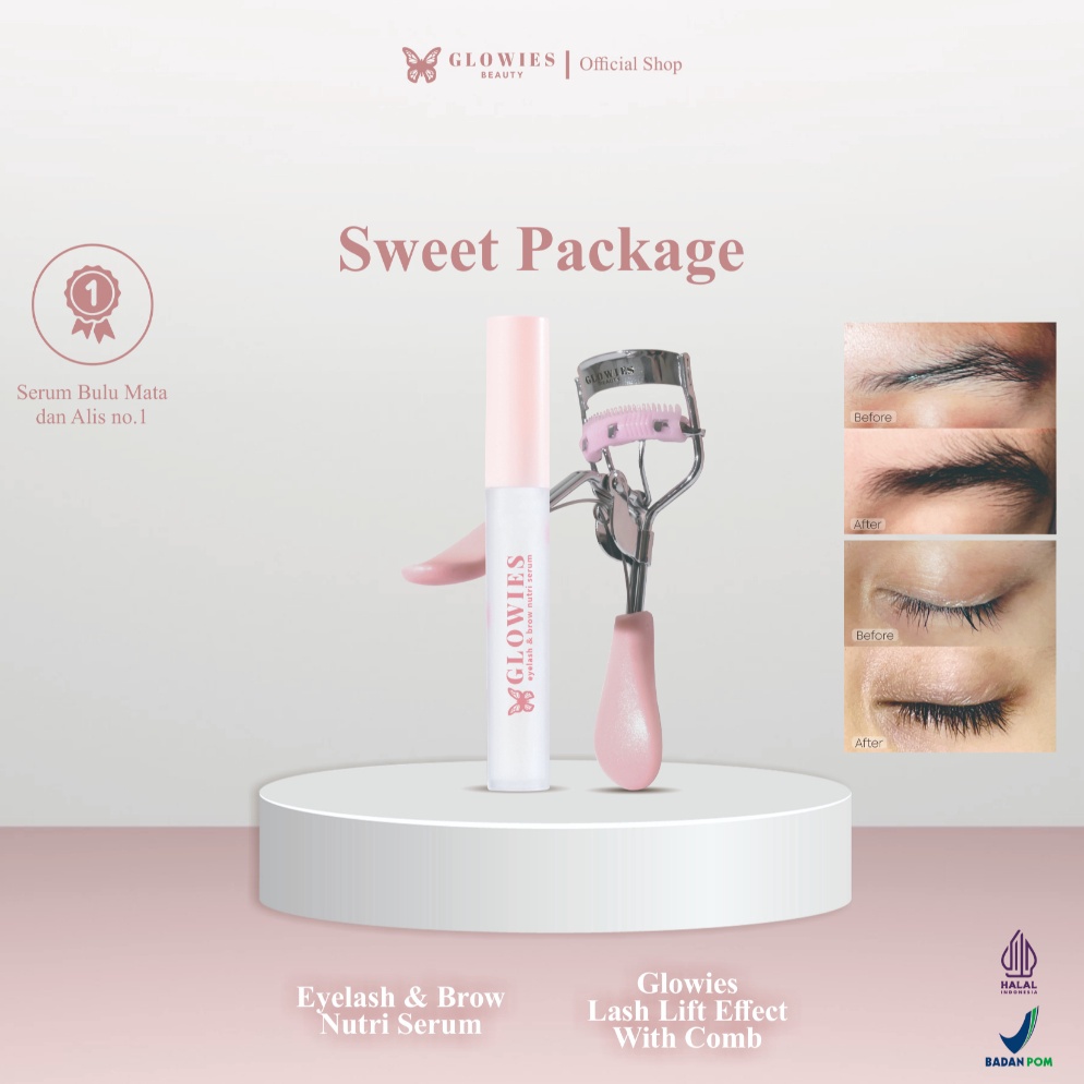 Buy Now RUSH HOUR GLOWIES BEAUTY  Sweet Package  Lash Lift Effect With Comb  Glowies Eyelash  Brow N