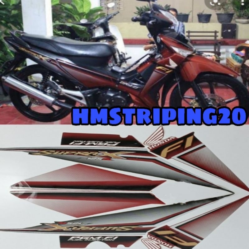 STRIPING STIKER HONDA SUPRA X 125 R PGM FI MERAH 2008 2009 LIS BODY STANDAR BERKUALITAS