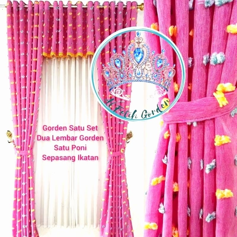 New Gorden Satu Set Poni Terbaru Pink Motif Jambul Minimalis