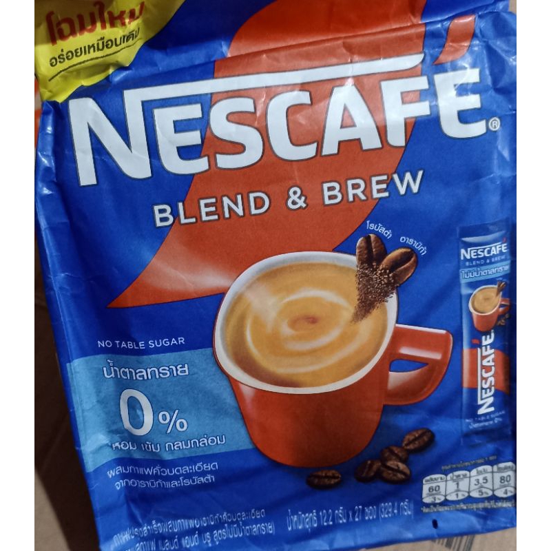 

Nescafe Blend & Brew No Table Sugar Original Thailand (27 Stick).